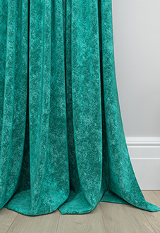 Caen Chenille, Aqua - Made to Measure Curtains